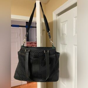 Large black Signature Coach work/tote bag